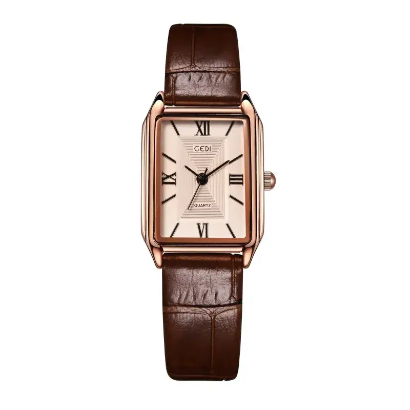 Vintage Brown Bamboo Belt Watch for Women - Image 2