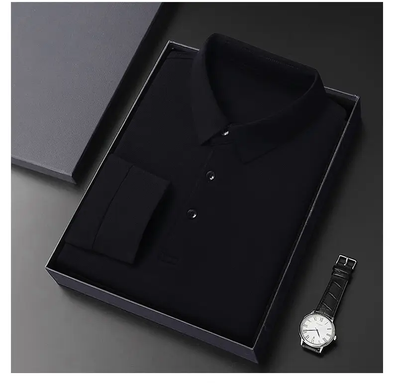 Men Olive Green Long Sleeve Polo T-Shirt 2024 — feature 15