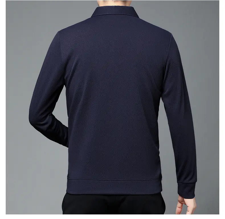 Men Olive Green Long Sleeve Polo T-Shirt 2024 — feature 19