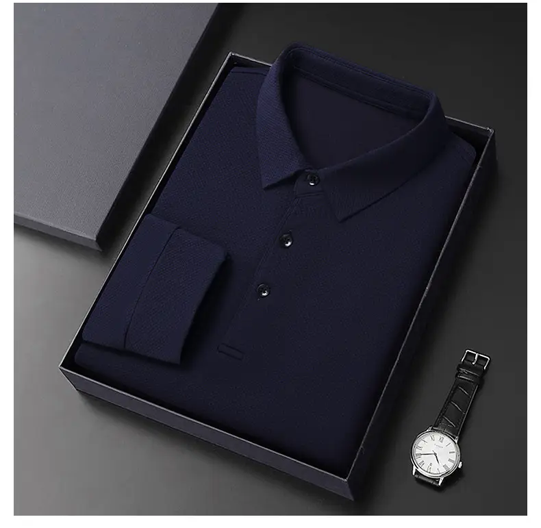 Men Olive Green Long Sleeve Polo T-Shirt 2024 — feature 20