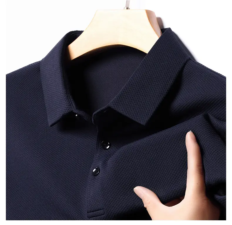 Men Olive Green Long Sleeve Polo T-Shirt 2024 — feature 21
