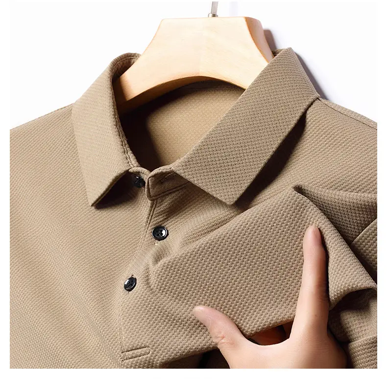 Men Olive Green Long Sleeve Polo T-Shirt 2024 — feature 26