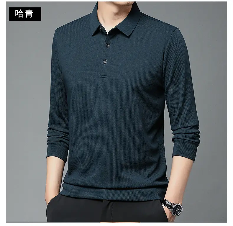 Men Olive Green Long Sleeve Polo T-Shirt 2024 — feature 27