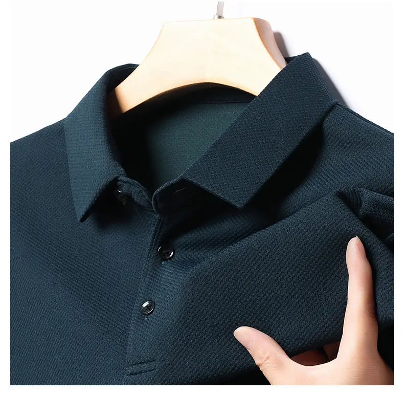 Men Olive Green Long Sleeve Polo T-Shirt 2024 — feature 31