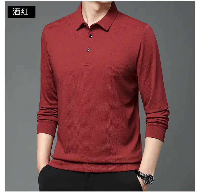 Men Olive Green Long Sleeve Polo T-Shirt 2024 — feature 32