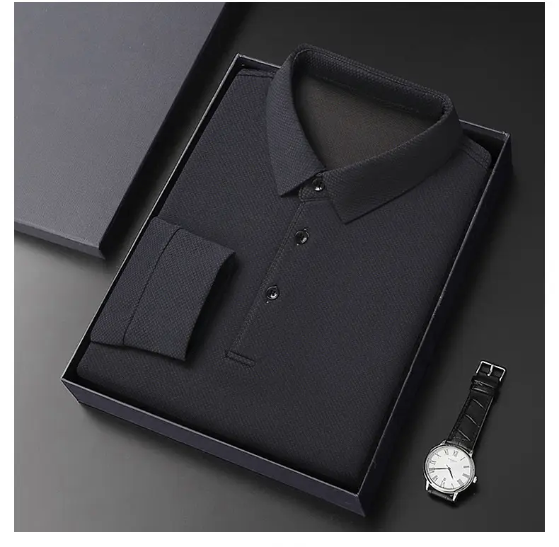 Men Olive Green Long Sleeve Polo T-Shirt 2024 — feature 45