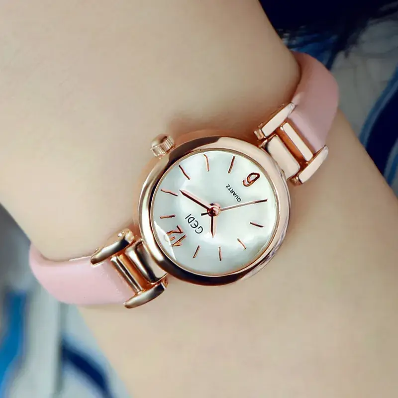 Women's Gedi Quartz Watch Light Pink Strap - Image 2