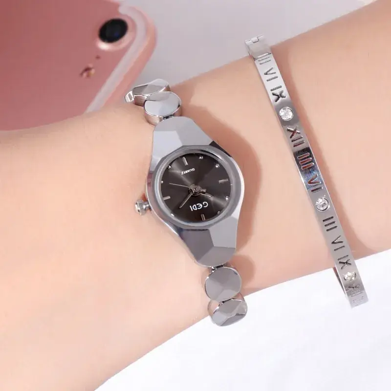 Women's Silver Bracelet Watch with Round Dial - Image 4