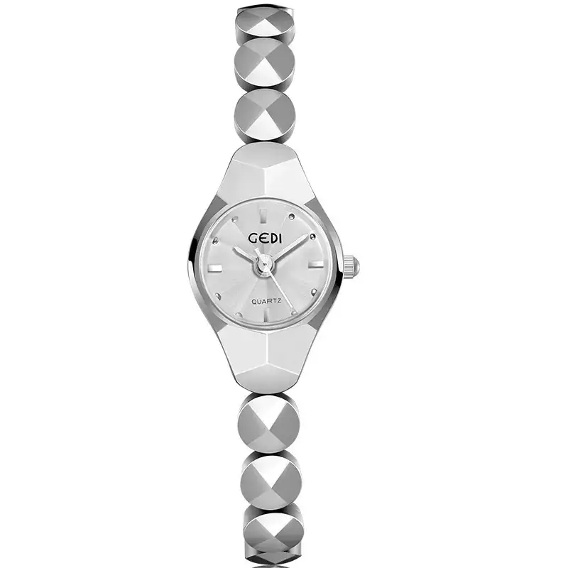Women's Silver Bracelet Watch with Round Dial - Image 6