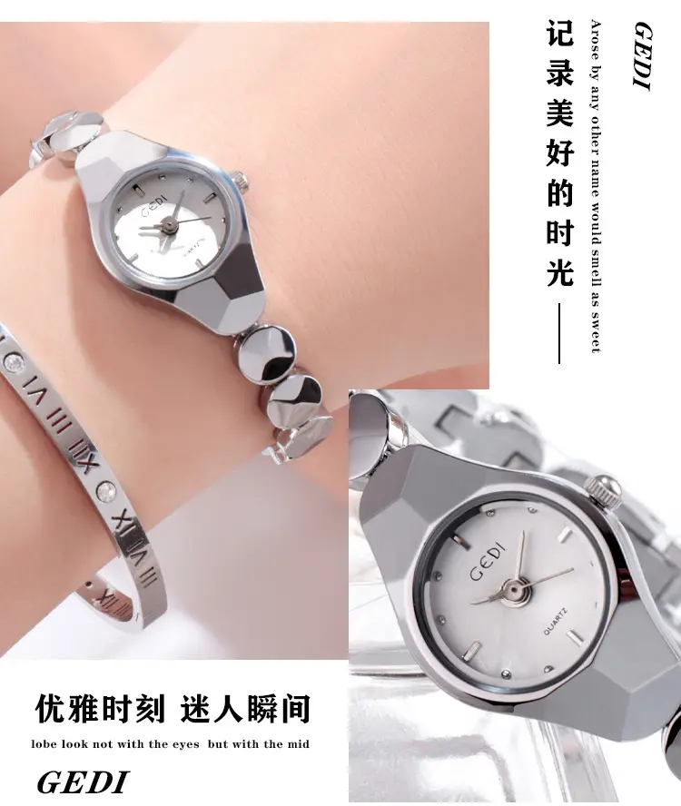 Women's Silver Bracelet Watch with Round Dial — feature 4