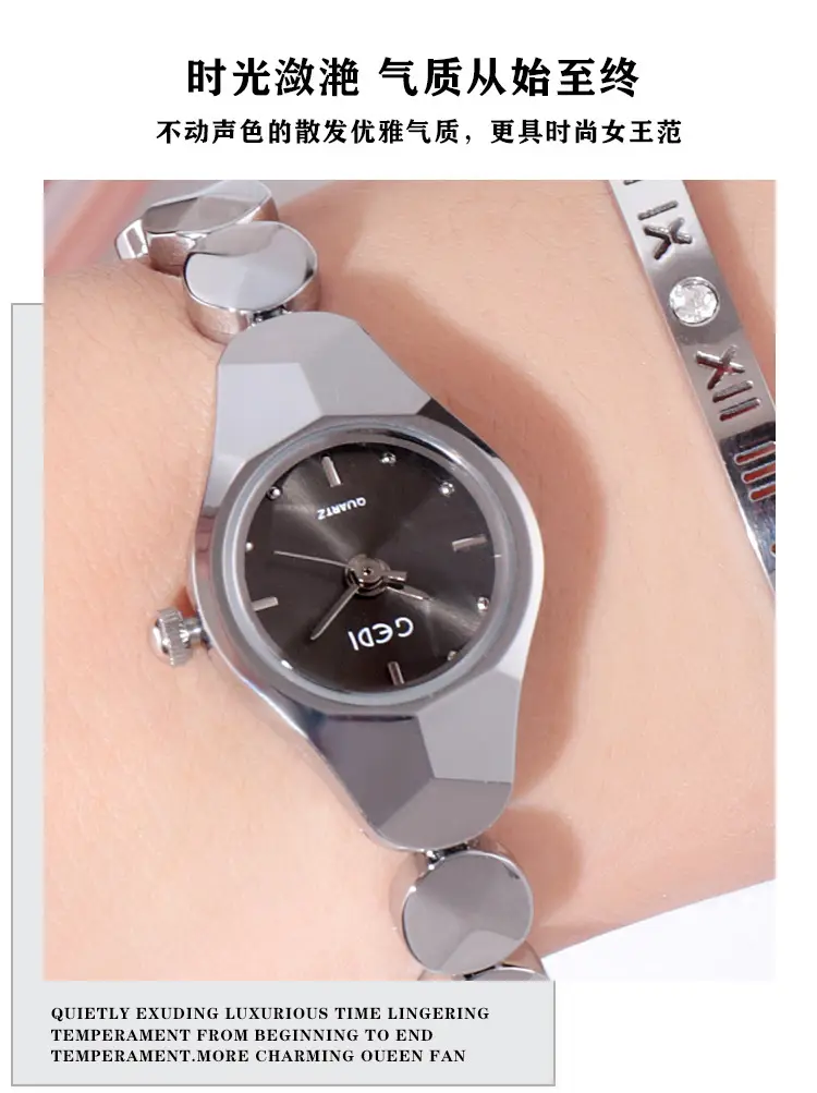 Women's Silver Bracelet Watch with Round Dial — feature 5