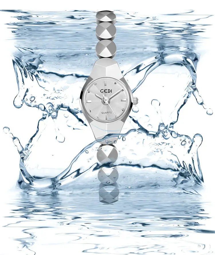 Women's Silver Bracelet Watch with Round Dial — feature 8