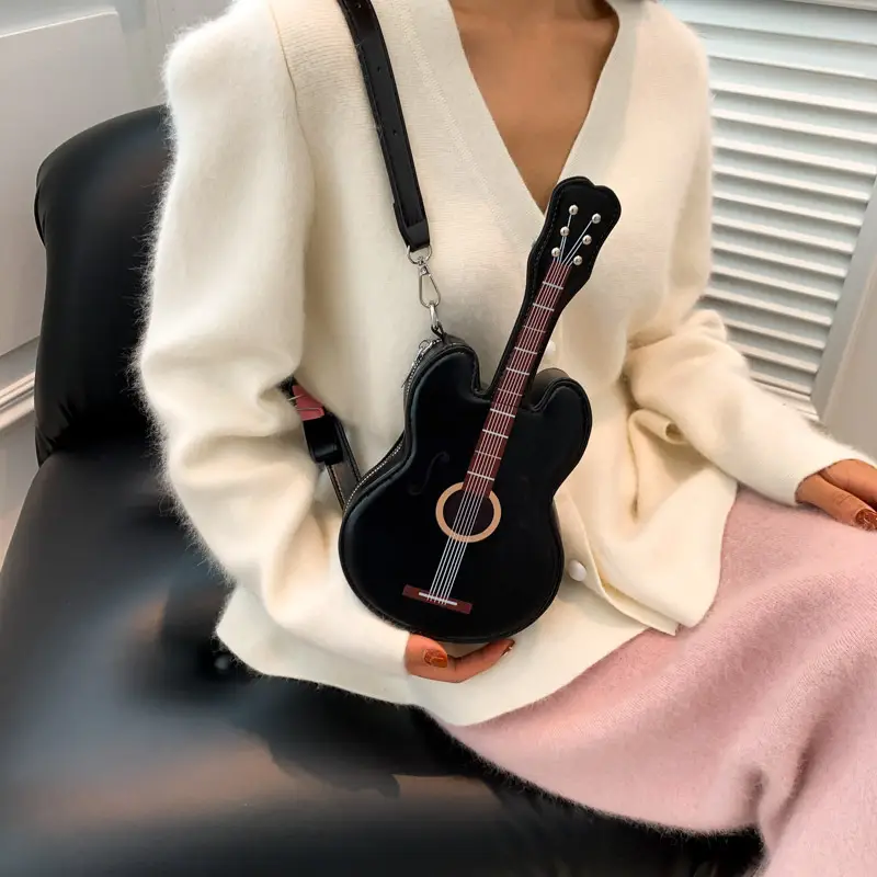 Black Crossbody Guitar Bag for Women Spring Summer 2026 - Image 6
