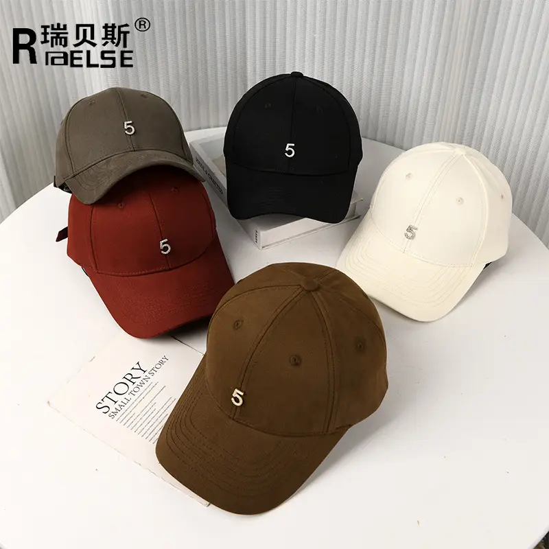 Men White Baseball Cap with 5 Emblem, 56-58CM - Image 6