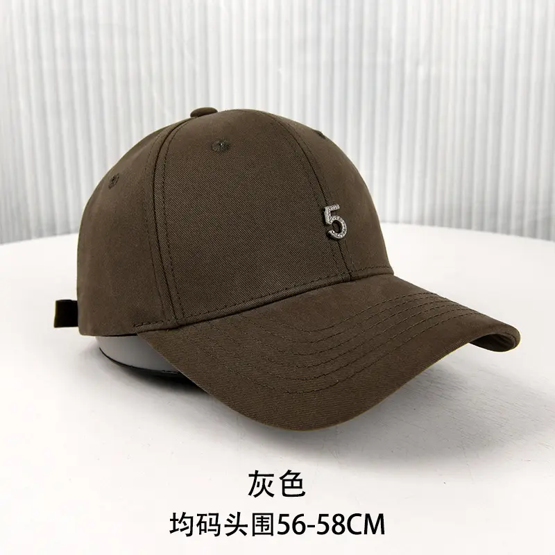 Men White Baseball Cap with 5 Emblem, 56-58CM - Image 3
