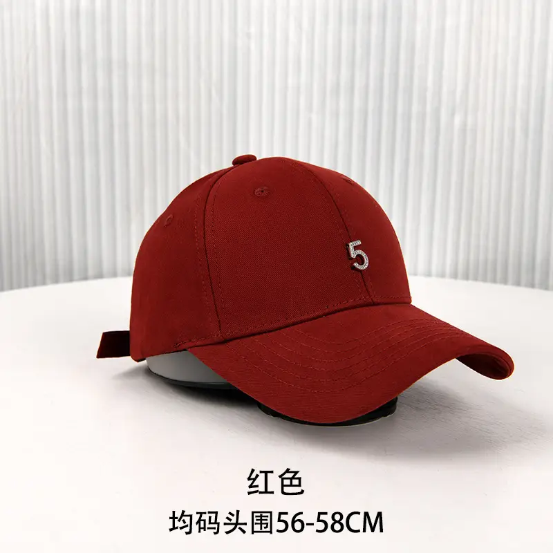 Men White Baseball Cap with 5 Emblem, 56-58CM - Image 5