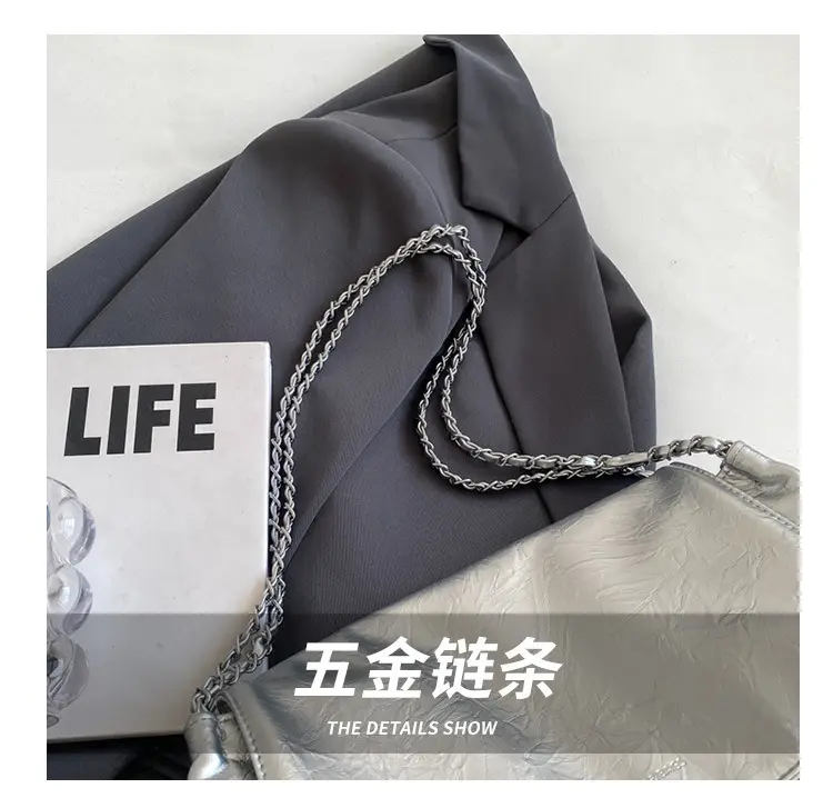 Green Leather Chain Shoulder Bag for Women — feature 5
