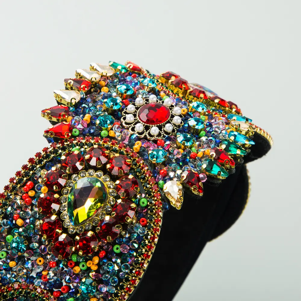 Heming Headband with Full Diamond Wide Brim - Image 6