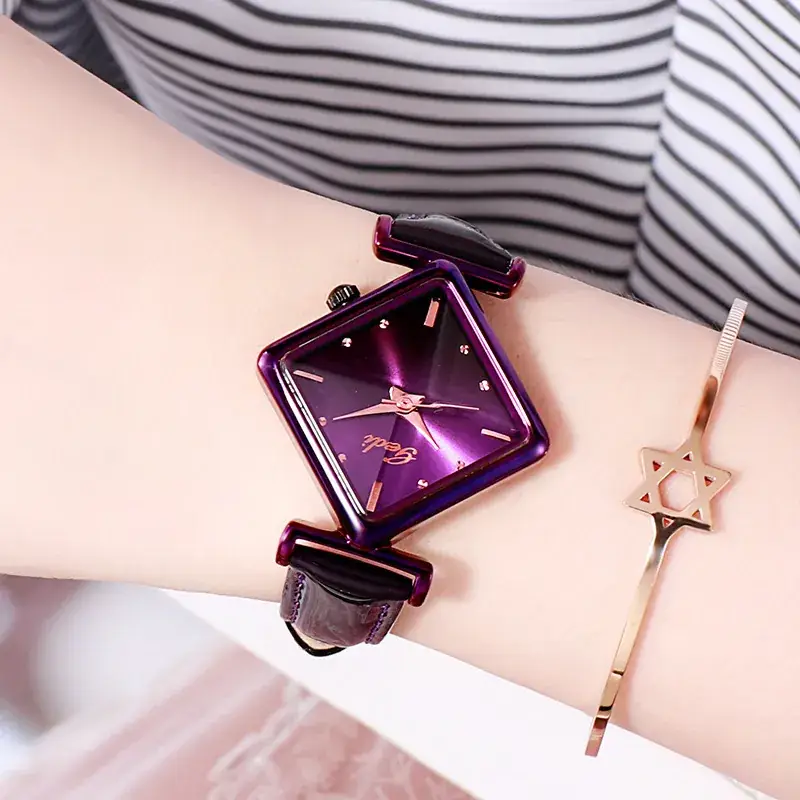 Goldie Women's Rose Gold Quartz Watch with Star & Crown Design - Image 9
