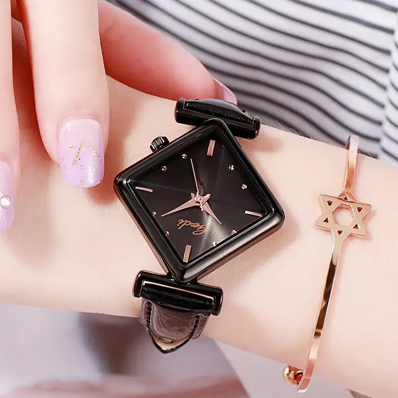 Goldie Women's Rose Gold Quartz Watch with Star & Crown Design - Image 6