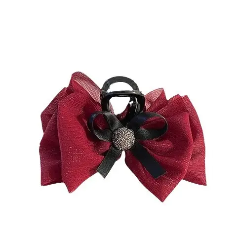 New Year Winter Hair Clip Large Bubble Mesh Black - Image 7