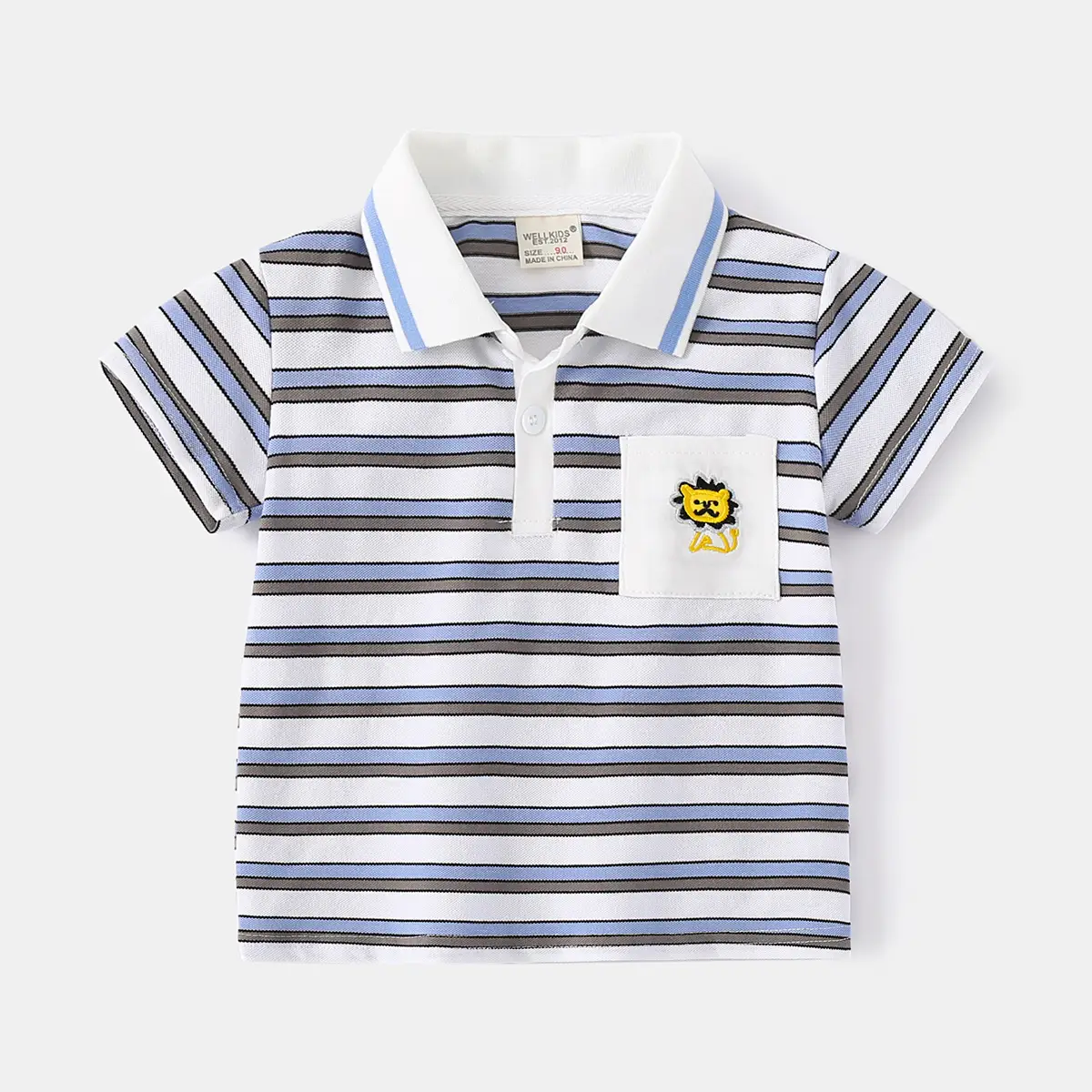 Kids Striped Polo Shirt Boys Summer 2025