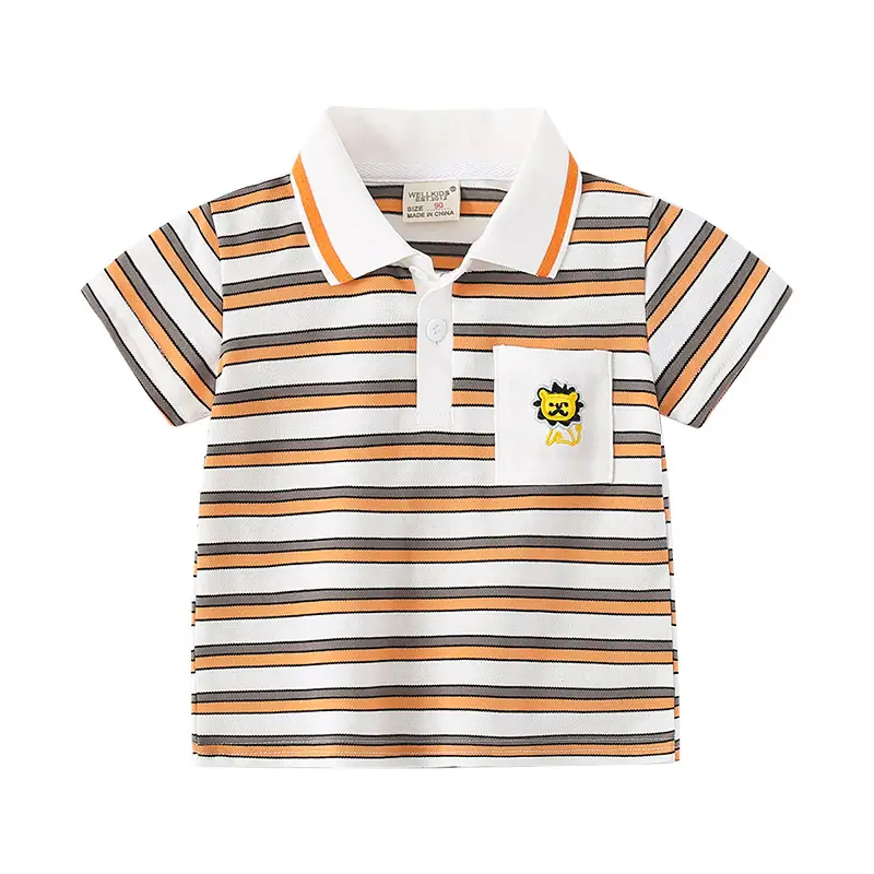 Kids Striped Polo Shirt Boys Summer 2025