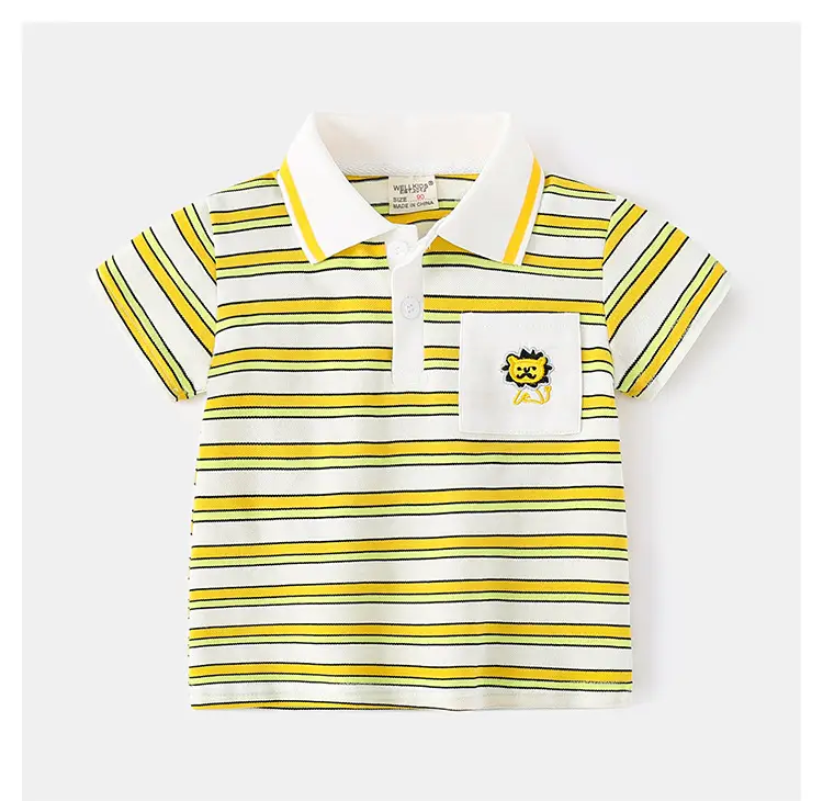 Kids Striped Polo Shirt Boys Summer 2025 — feature 12