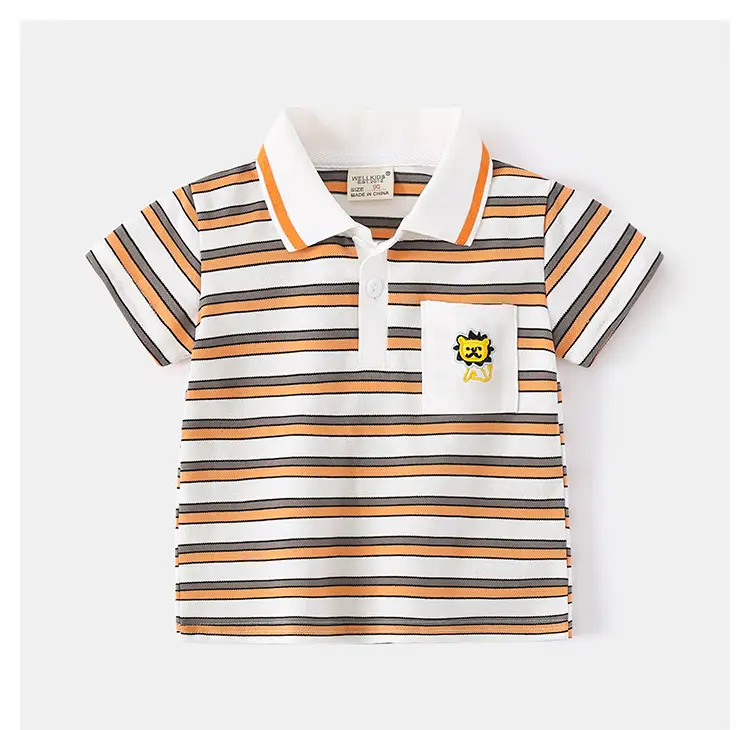 Kids Striped Polo Shirt Boys Summer 2025 — feature 13