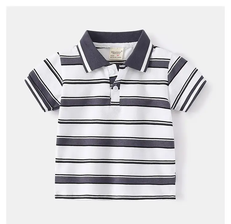 Kids Striped Polo Shirt Boys Summer 2025 — feature 14