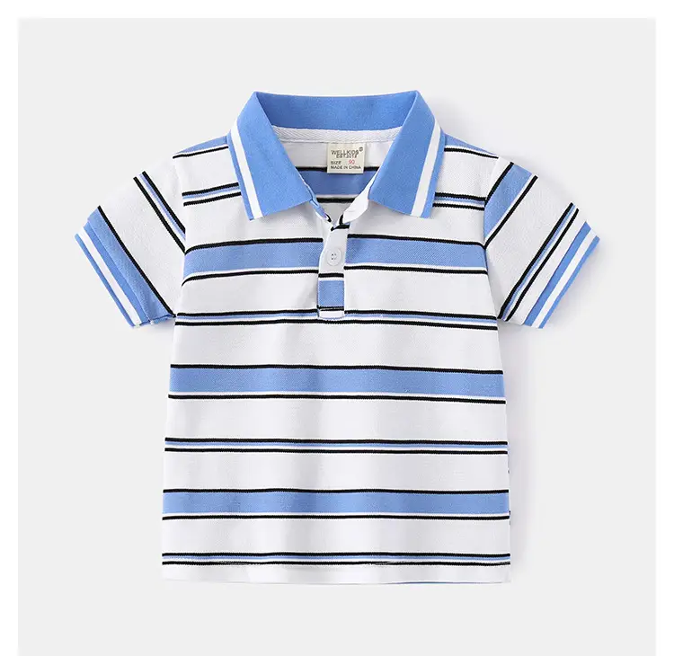 Kids Striped Polo Shirt Boys Summer 2025 — feature 15