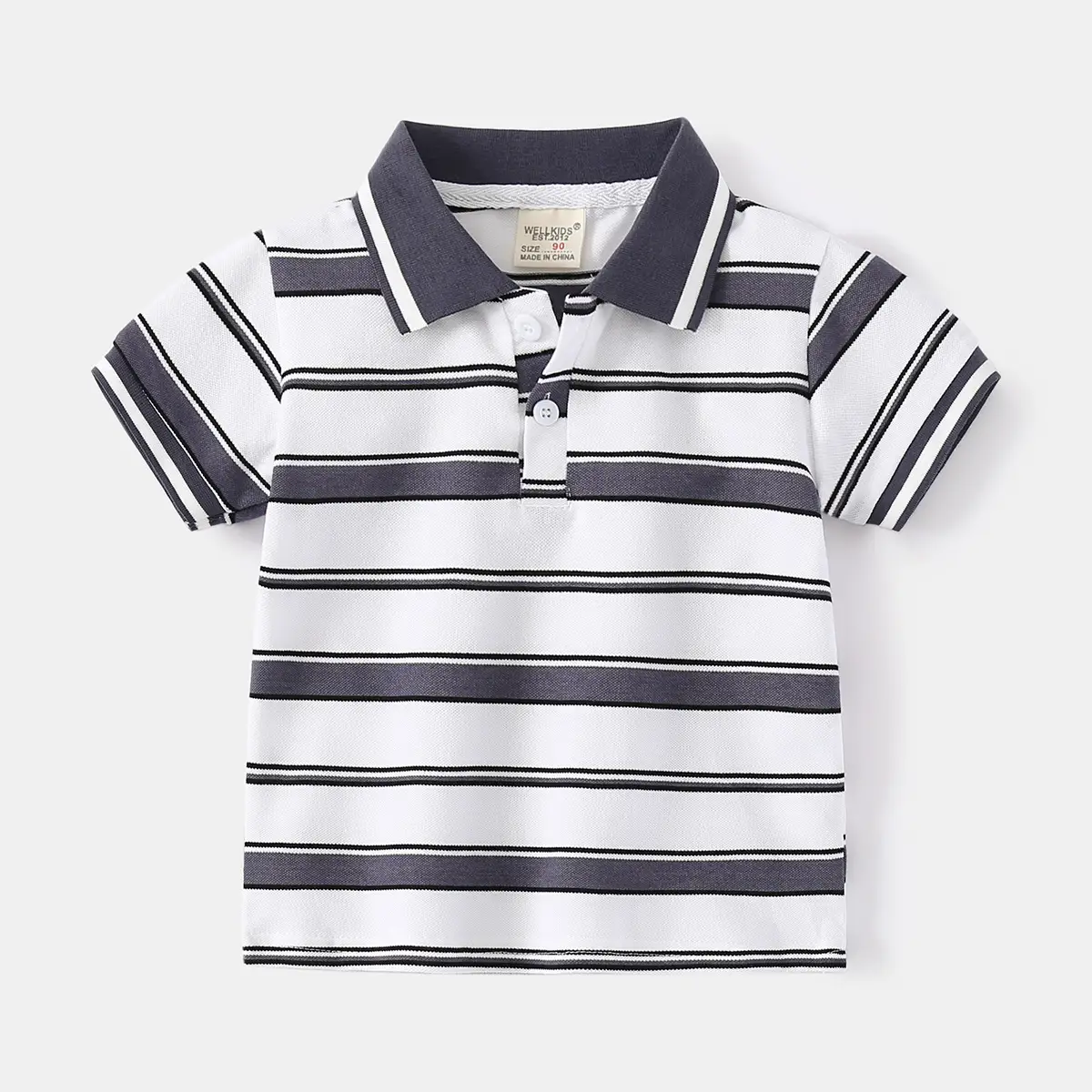 Kids Striped Polo Shirt Boys Summer 2025