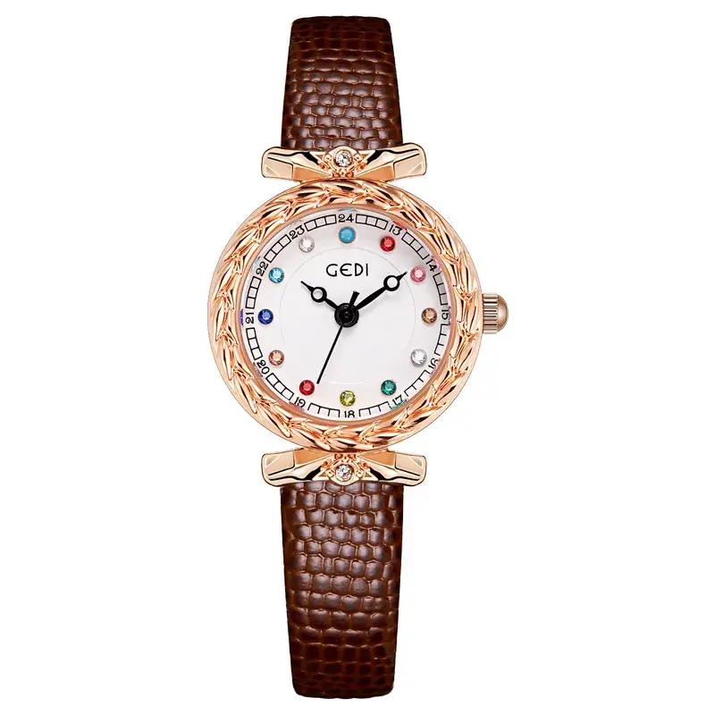 Gedi Light Luxury Women's Watch with Snake Pattern & Stone Dial - Image 2