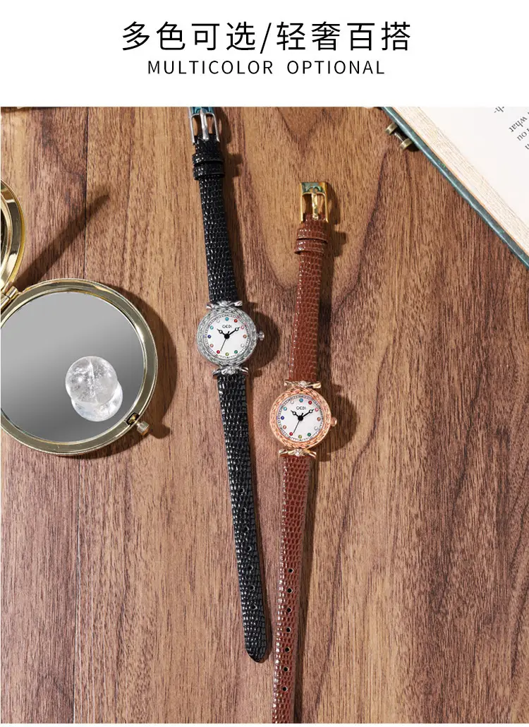 Gedi Light Luxury Women's Watch with Snake Pattern & Stone Dial — feature 6