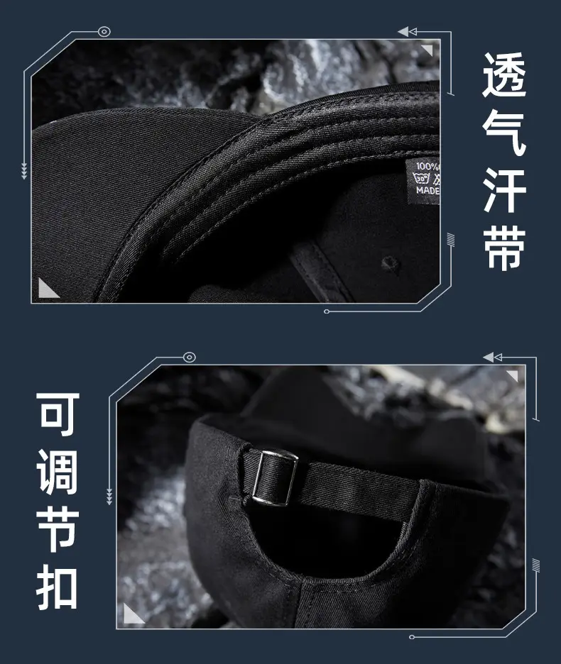 Men Black Ripped Graffiti Cap Set — feature 30