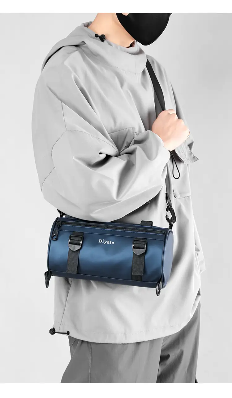 Men's Green Coated Shoulder Crossbody Bag Biate — feature 20