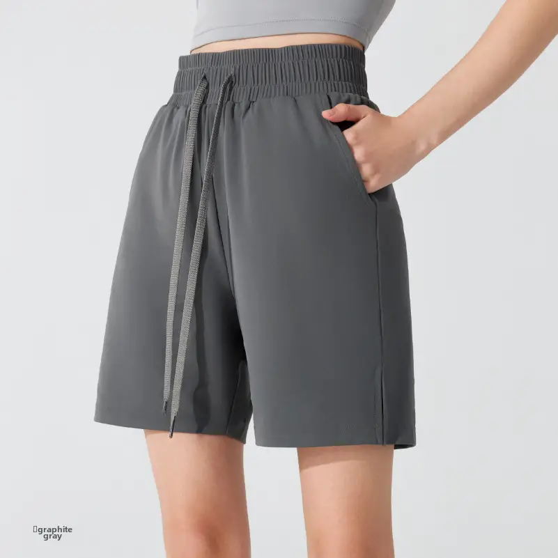 Ningbo Five-point Anti-bacterial Drawstring Shorts Grey - Image 2