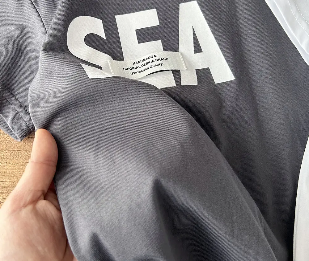 White Cotton T-Shirt for Boys SEA Print — feature 7