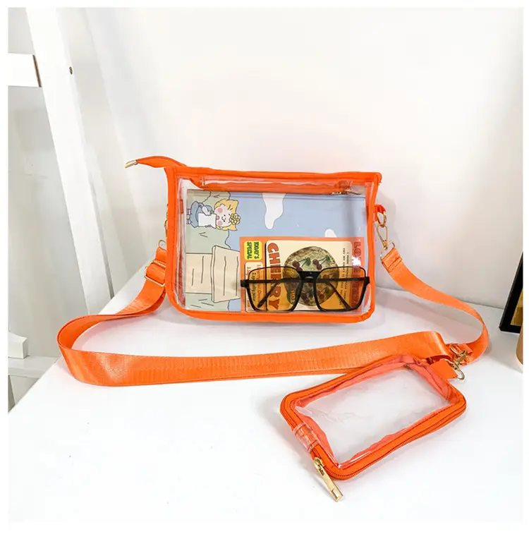 Transparent PVC Messenger Bag Women Men Hong Kong Style — feature 33