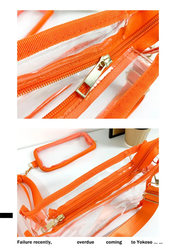 Transparent PVC Messenger Bag Women Men Hong Kong Style — feature 36