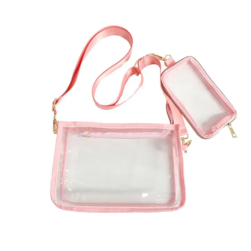 Transparent PVC Messenger Bag Women Men Hong Kong Style - Image 2