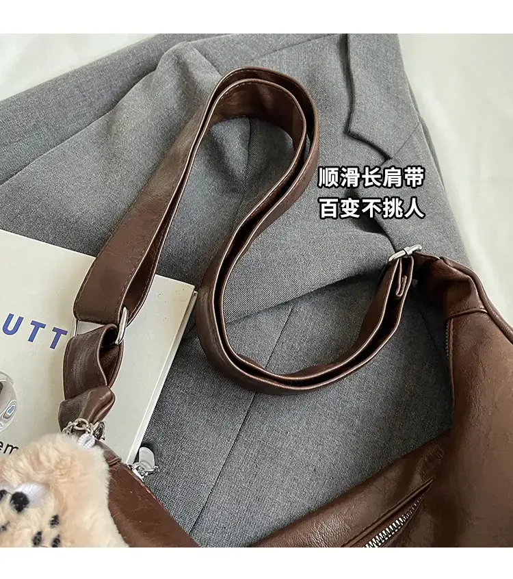 Brown Leather Shoulder Crossbody Tote Bag for Women 2024 — feature 12