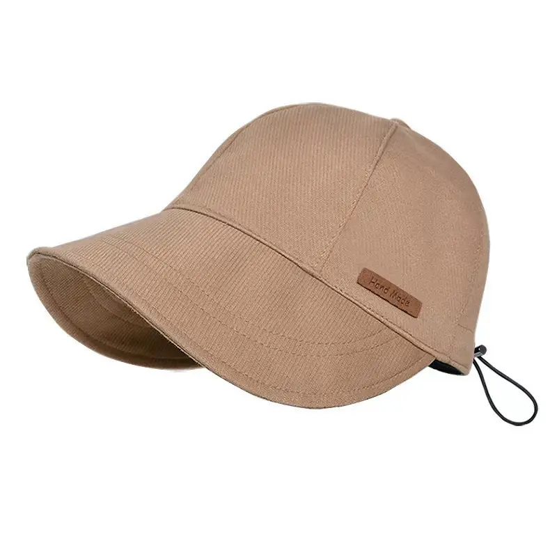 Black Fisherman Hat with Large Brim for Summer Sun Protection - Image 3