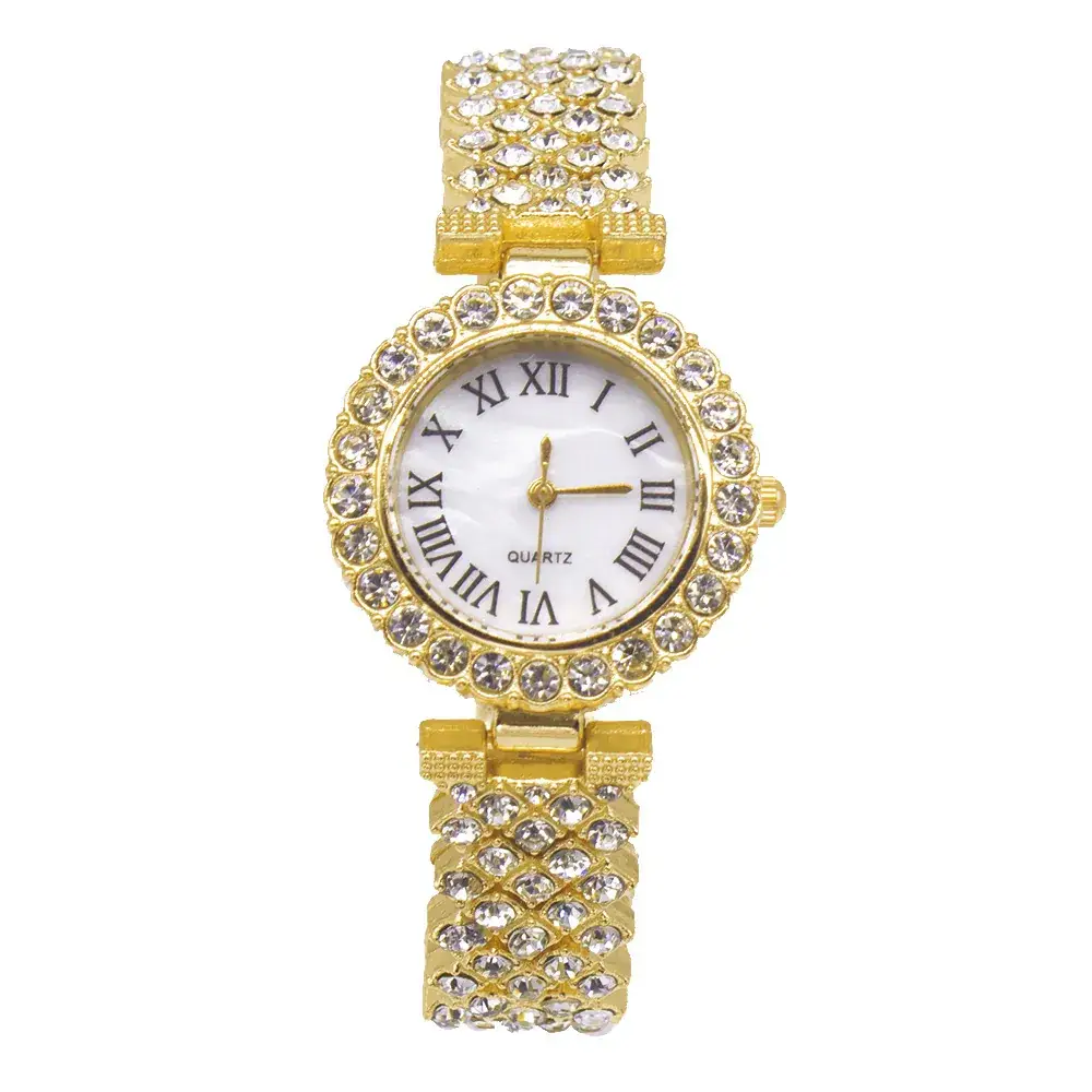Women's Exquisite Diamond Bracelet Watch Set with Box - Image 5