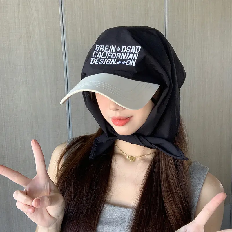 Korean Style Headscarf with Baseball Cap for Women