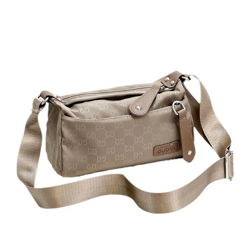 Women's Waterproof Crossbody Bag Brown Nylon Oxford