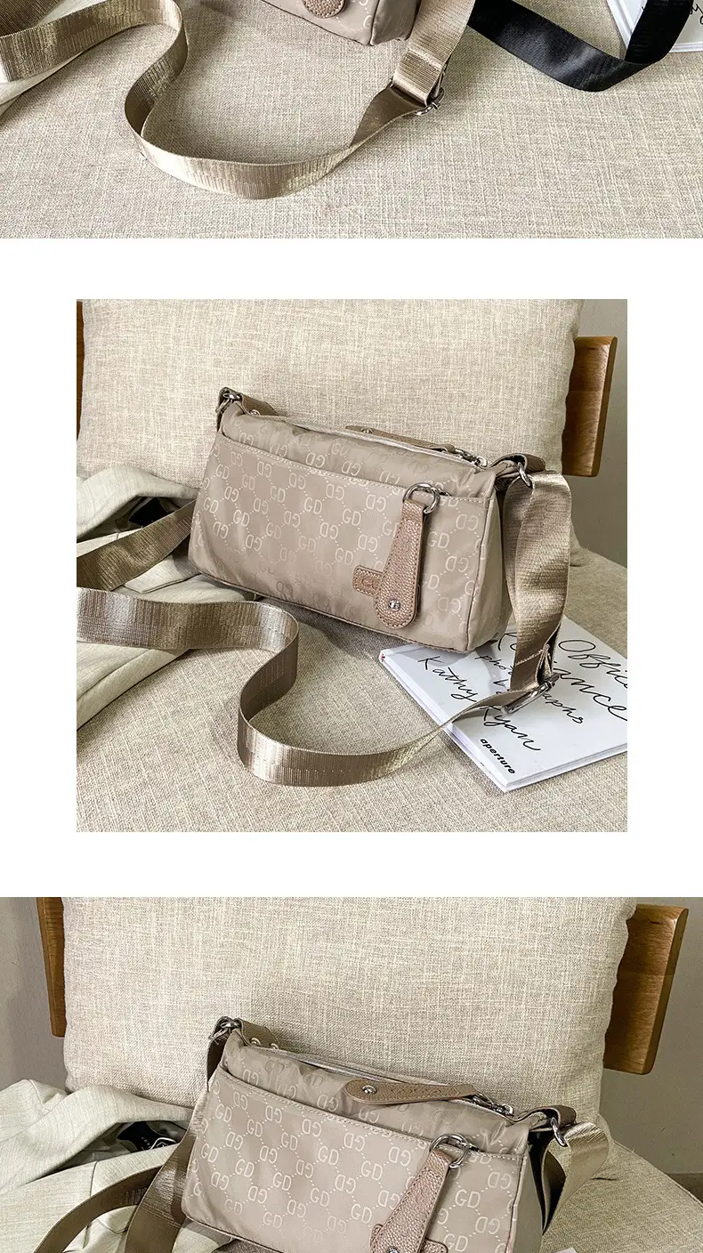 Women's Waterproof Crossbody Bag Brown Nylon Oxford — feature 17