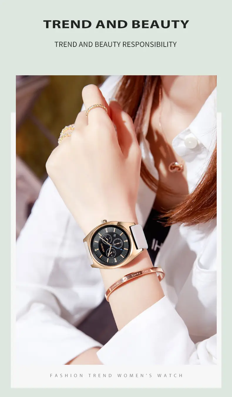 Yabani Women's Rose Gold Chronograph Watch with Green Strap — feature 17