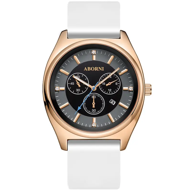Yabani Women's Rose Gold Chronograph Watch with Green Strap - Image 3