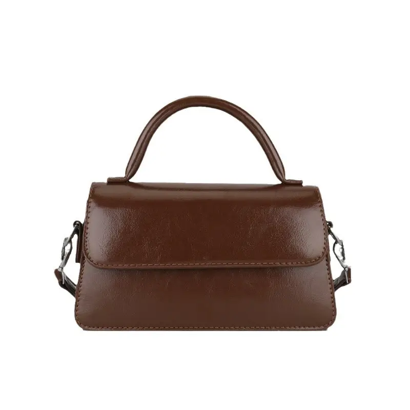 New Women's Brown Leather Crossbody Bag - Image 9